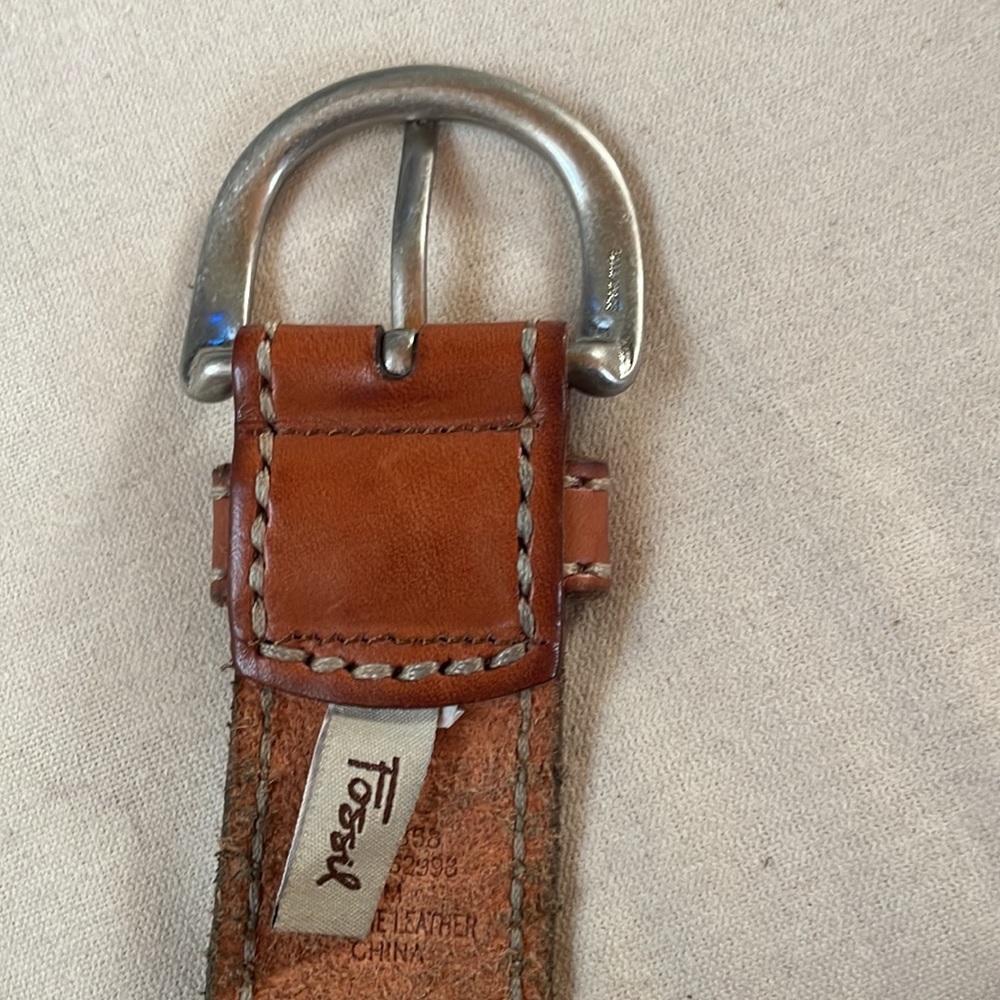 Fossil Vintage Genuine Leather Belt, Size M - Picture 8 of 12